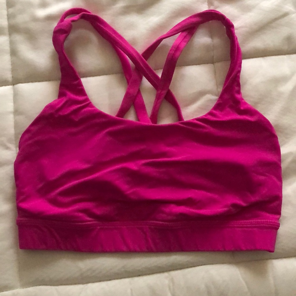 Paris pink lululemon energy bra